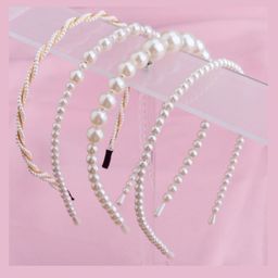 EL REGALO Women Set of 4 Beaded Hairbands-23