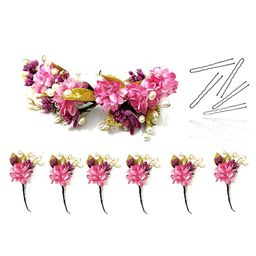 Hair Flare Set of 7 Floral Embellished Hair Accessory Set-image-12