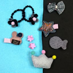 VAGHBHATT Girls Set of 9 Hair Accessory Kit-0