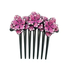 MIZORRI Women Embellished Rhinestone Comb Pin-15