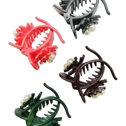 FEMMIBELLA Set Of 4 Beaded Claw Clip-9