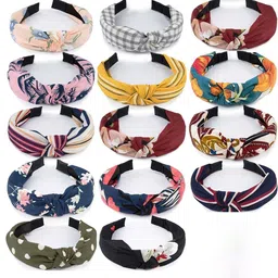 DIAN Women Set of 8 Printed Knot Hairband-image-53