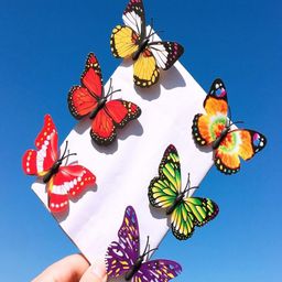 Yellow Chimes Set Of 8 Butterfly Alligator Hair Clip-29