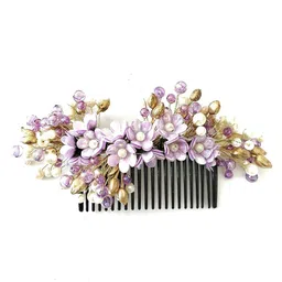 Hair Flare Women Embellished Floral Comb Pin-49