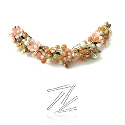 Hair Flare Beaded Tiara With U Pins-image-87
