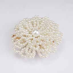 Choko Girls Gold Embellished Pearl Beaded Alligator Hair Clip-image-35
