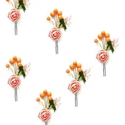 Hair Flare Set of 6 Beaded U Pins-image-39