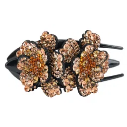 MIZORRI Women Gold-Toned & Black Claw Clip-picture-29