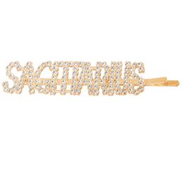 Vembley Women Gold & White Sagittarius Embellished Hairclip-image-83