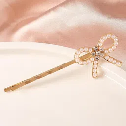 Vembley Women Gold-Toned & White Embellished Bobby Pins-image-73