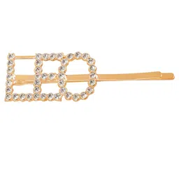 Vembley Women Gold-Toned & White Embellished Leo Bobby Pin-image-90