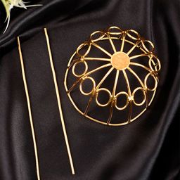 Silvermerc Designs Gold Plated Bumpit Hair Pin-picture-19