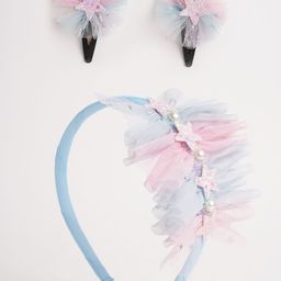 RIBBON CANDY Girls Set of 3 Embellished Hair Accessory Set-image-70