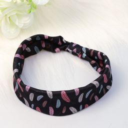 Ferosh Women Black & Pink Printed Hairband-image-100