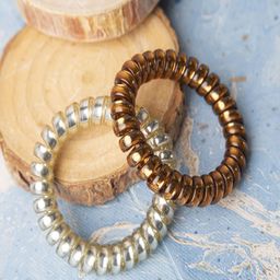 Jewelz Women Set of 2 Spiral Ponytail Holders-33