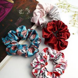 Ferosh Women Set of 4 Satin Scrunchies-image-85