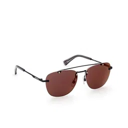 DIESEL Men Grey Lens & Black Aviator Sunglasses with UV Protected Lens - DL0350 57 02C-image-27