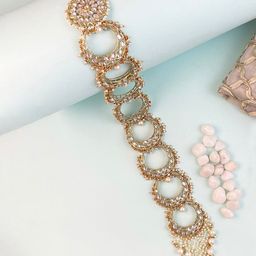 KARATCART Gold-Plated Kundan-Studded Head Chains-48