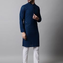 Jompers Men Sequined Embellished Regular Pure Cotton Kurta-picture-33