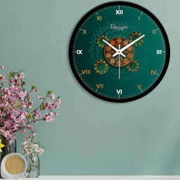 vibecrafts Luxury Mandala Pattern Multicolour Plastic Wall Clock-picture-12