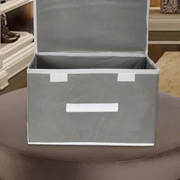 Kuber Industries Grey 4 Pieces Non-Woven Drawer Storage Organisers-45