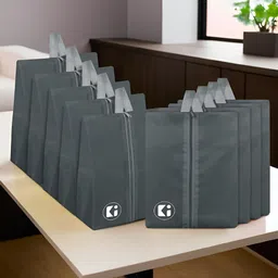 Kuber Industries Grey 9 Pieces Fabric Multi-Utility Organisers-50