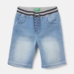 United Colors of Benetton Boys Washed Denim Shorts-image-9