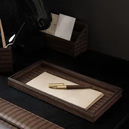 Pure Home and Living Brown Textured Pin Tray-41