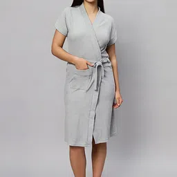 HotGown Micro Terry Short Sleeved Belted Bath Robe-38