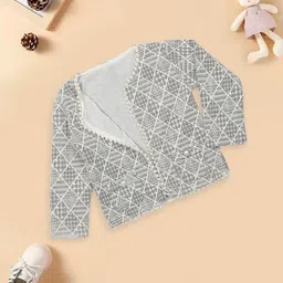MeeMee Girls Checked Fleece Open Front Shrug-image-46