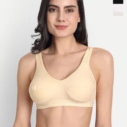 Aimly Pack Of 3 Non Padded Full Coverage Cotton Everyday Bra With All Day Comfort-picture-22
