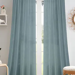 Cortina Grey 2 Pieces Sheer Long Door Curtain-image-32