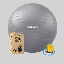 BOLDFIT Unisex Gym Ball 55cm Grey-image-86