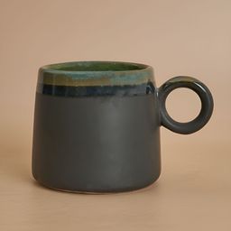 NURTURE INDIA Black & Green Printed Ceramic Glossy Mugs 450 ml-17