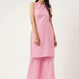 KALINI Embroidered Regular Kurta With Palazzos-23