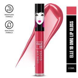 ELLE 18 Lightweight OMG Lip Gloss with Jojoba Oil & Olive Oil 2.5 ml - Peachy Pie-5