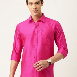 THANGAMAGAN Men Rose Regular Fit Solid Casual Shirt-image-73