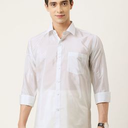 THANGAMAGAN Men White Regular Fit Solid Casual Shirt-image-40