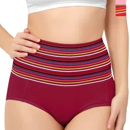 Bella Voste Pack Of 3 Striped Anti Microbial Cotton Hipster Briefs-picture-19
