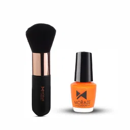 Moraze Set of Nail Paint 5 ml - Chitty Chitty with Kabuki Foundation Brush - Black-3