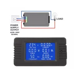 PZEM-020 10A AC Digital Display Power Monitor Meter Voltmeter Ammeter Frequency Factor Meter (Without CT) image 2