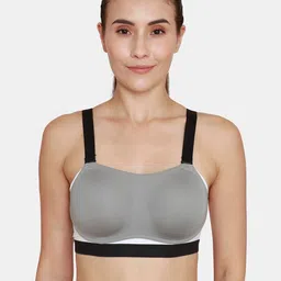 Zelocity by Zivame Colourblocked High Support All Day Comfort Training or Gym Sports Bra-21