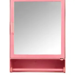 (Small)10x14x4 Inch) Virgin Plastic Bathroom Mirror Storage Wall Shelf With Rod 4 Shelf Bracket-20