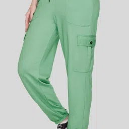 Women Solid Green Track Pants-image-65