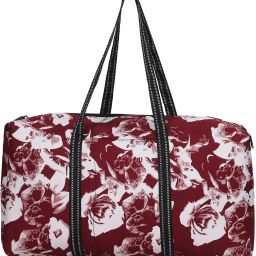 8 L Hand Duffel Bag - TT Beautiful Flower Travel Bag Woman & Girls Big Size Side Extra Pocket - Brown - Regular Capacity-image-69
