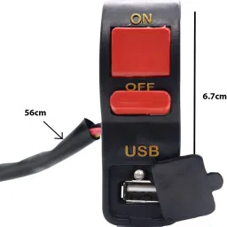 philomena ON OFF BUTTON Switch with USB Charging for Bikes Fast Charging 55 A Bike Mobile Charger image 3