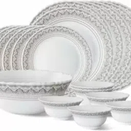Pack of 19 Opalware LARAH BY BOROSIL PACK OF 19 CLASSIC DINNER SET Dinner Set-image-76