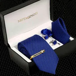 MUTAQINOTI Silk Cufflink & Tie Pin Set-image-26