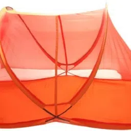 Polyester Kids Washable Mosquito Net For 0 To 3 Year Baby Size109cm x 53cm x 50cm Orange Color Popup Mosquito Net-20