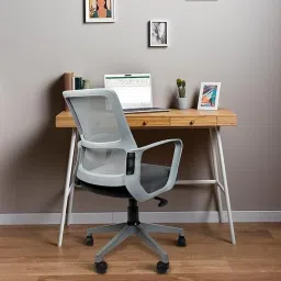 Elanzo Mid Back Ergonomic Work from home/Office/Chair with 2 yrs parts Wrty Mesh Office Adjustable Arm Chair-13
